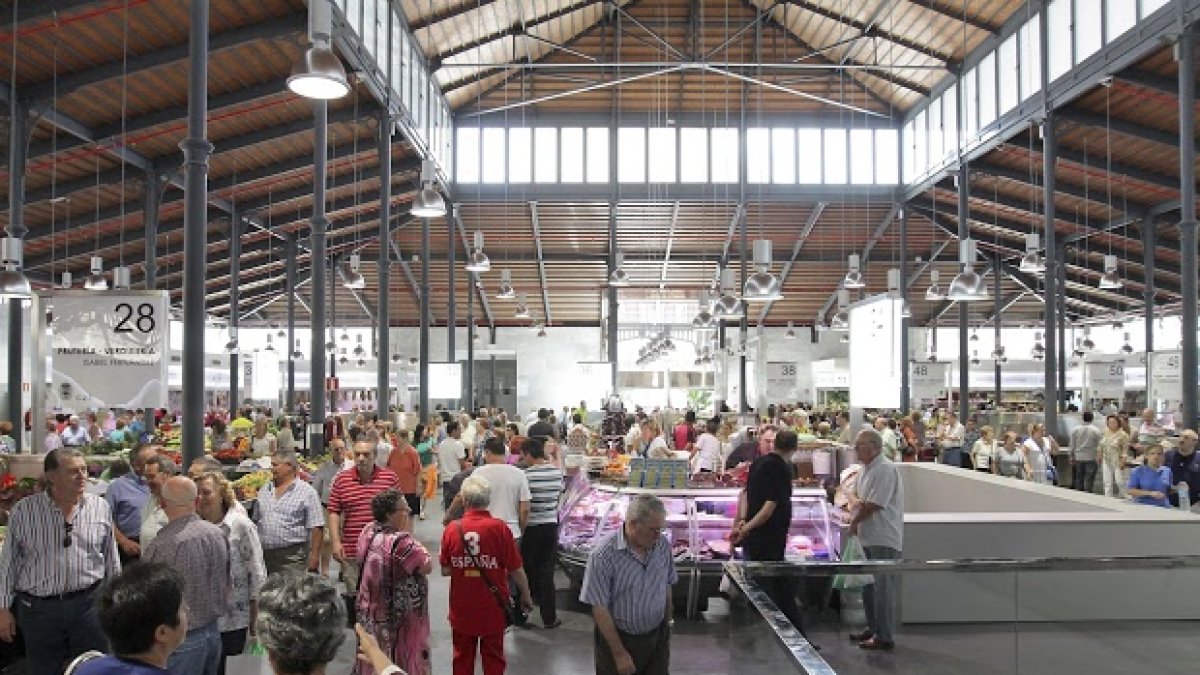 Interior del Mercado Central de Almería capital.