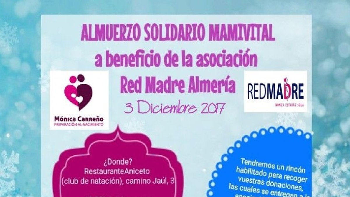 Detalle del cartel del evento solidario.