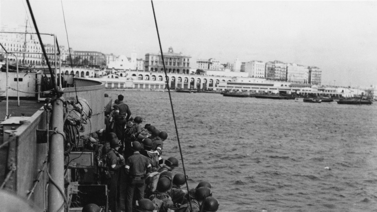 Imagen del desembarco aliado en el Norte de Africa conocido como Operación Torch