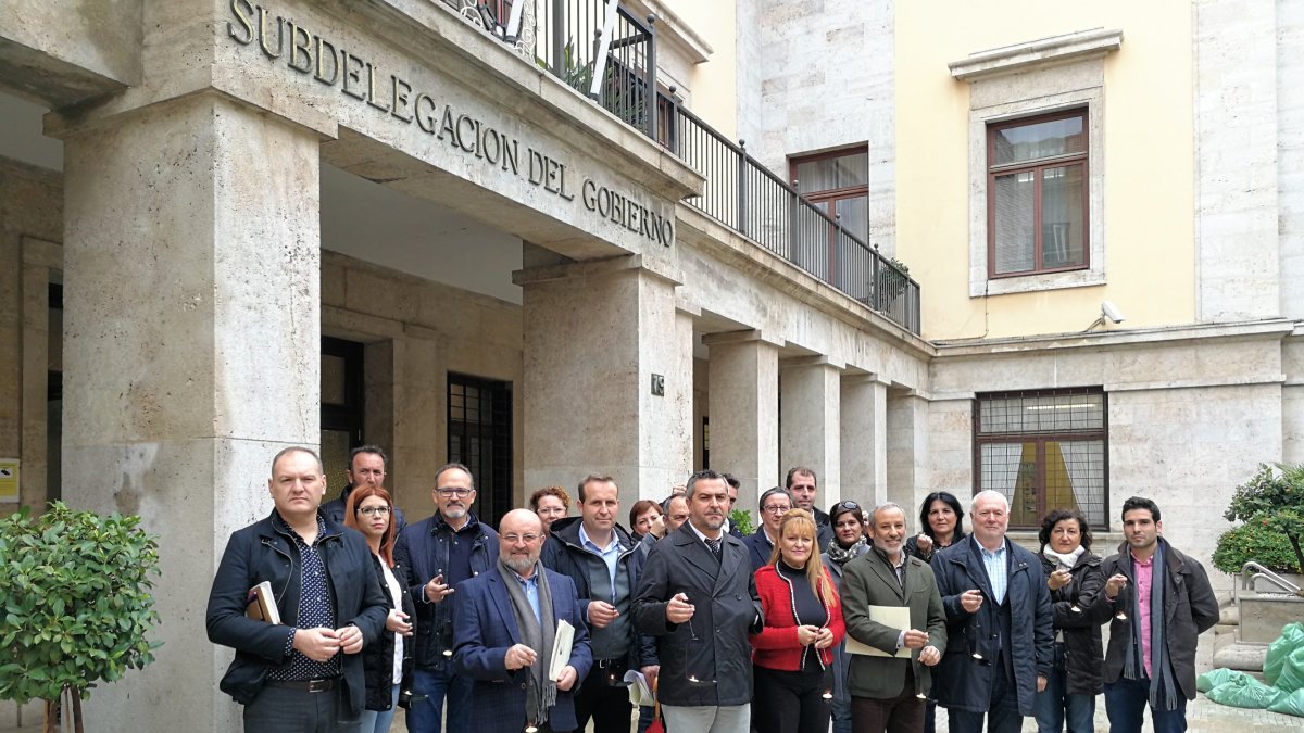 Alcaldes en la Subdelegación de Gobierno de Almería.