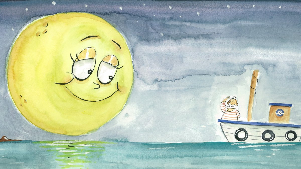 Ilustración de El pescador de estrellas, cuento en verso de María del Mar Saldaña y Francisco Javier Sánchez.