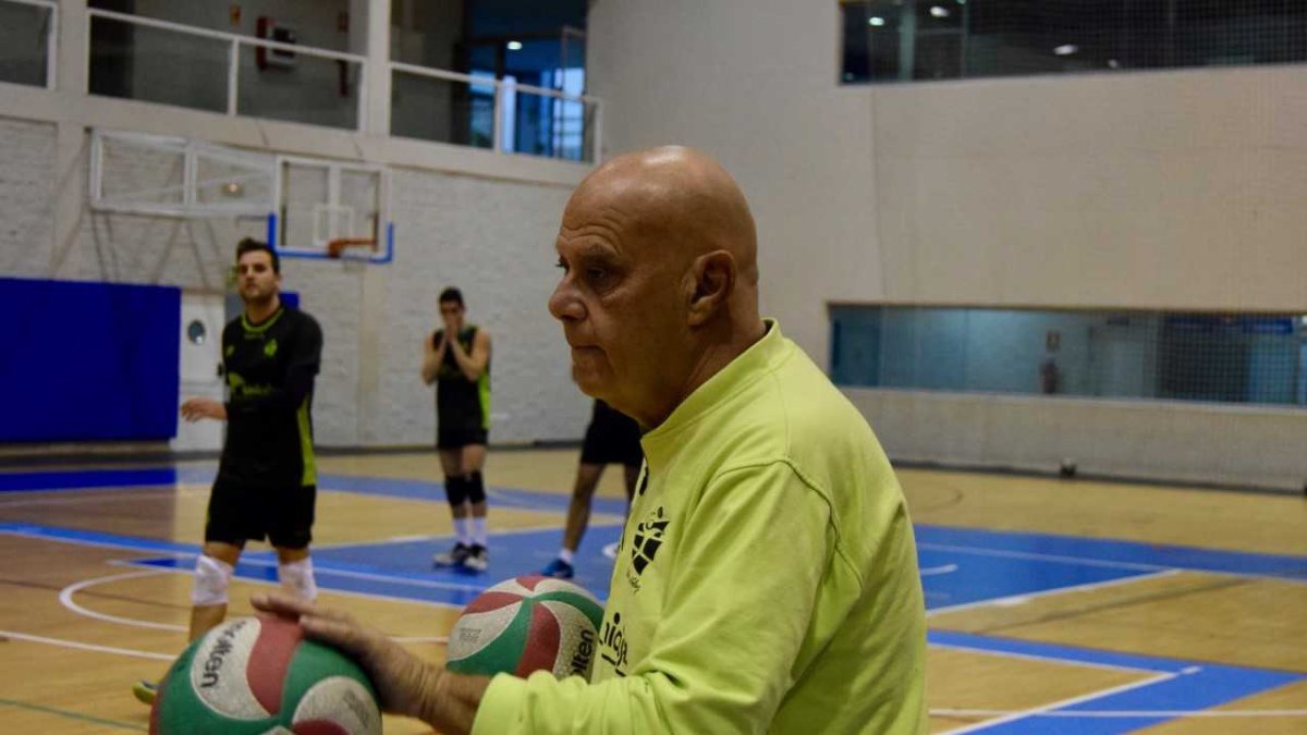 Piero Molducci en la sesión de entrenamiento.