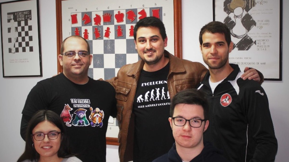 Equipo del Club Ajedrez Roquetas.