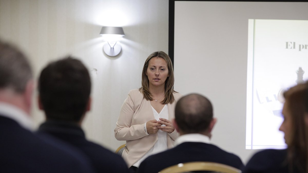Silvia García en una de sus sesiones formativas.