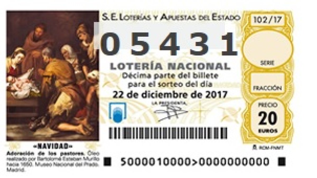 Segundo quinto premio.