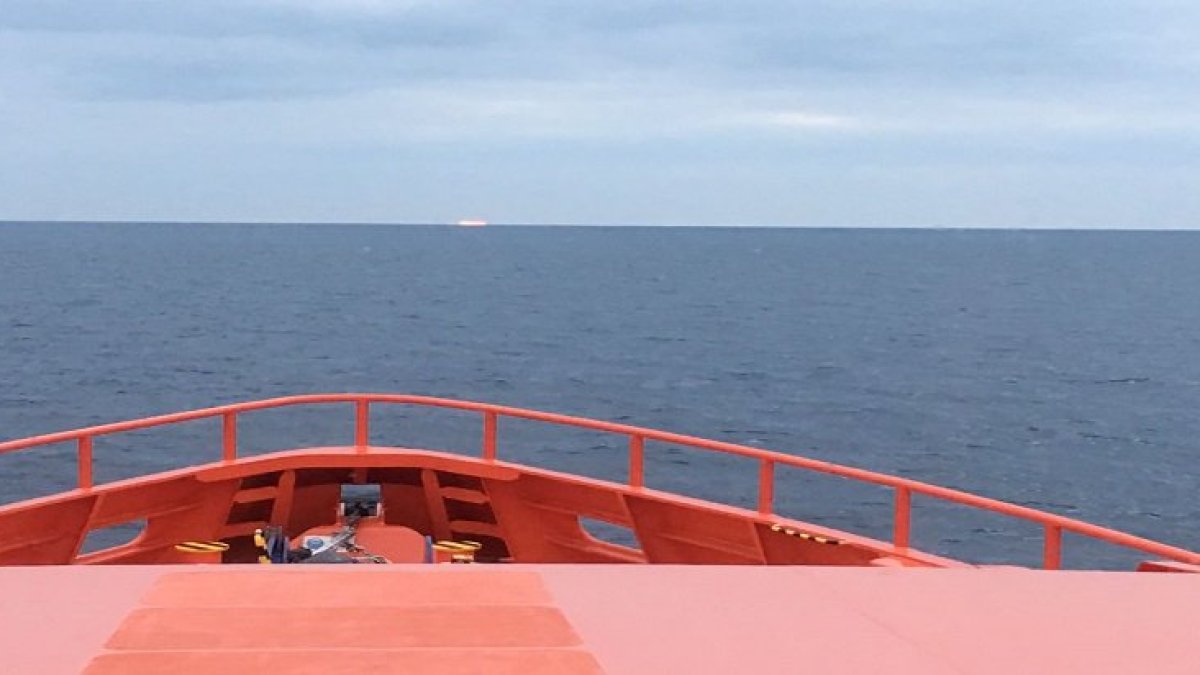 Uno de los dispositivos implicados en el rescate de la embarcación.