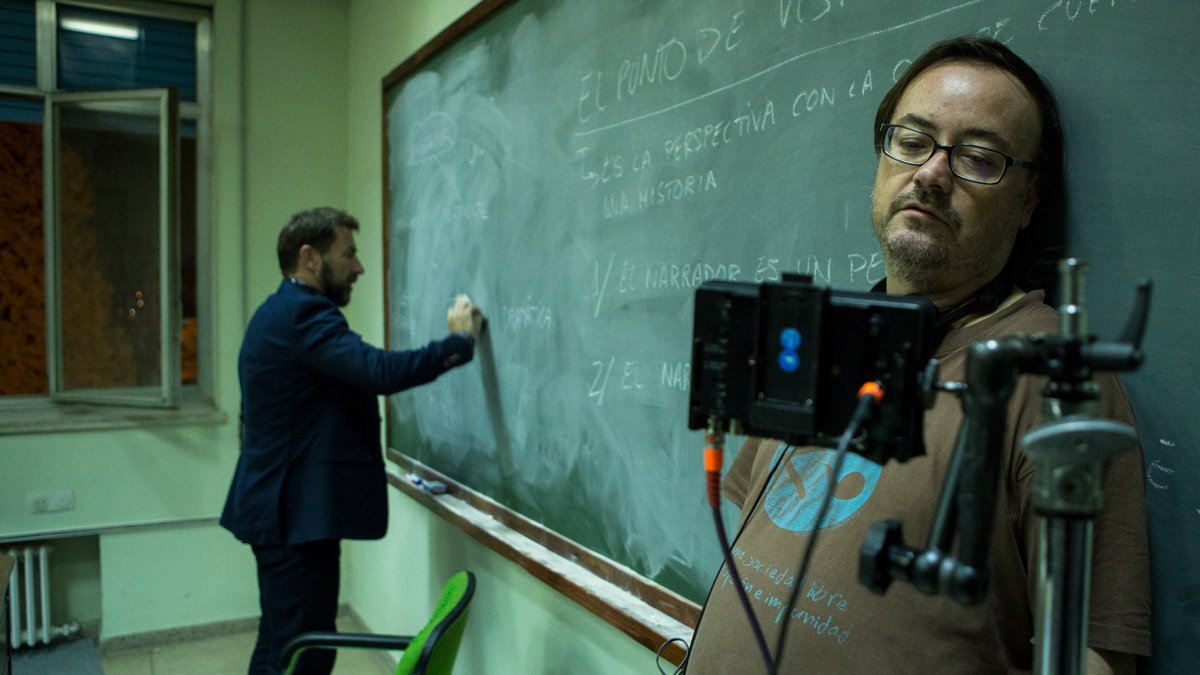 Marín Cuenca y Antonio de la Torre durante el rodaje de la película que también opta a nueve premios Goya.