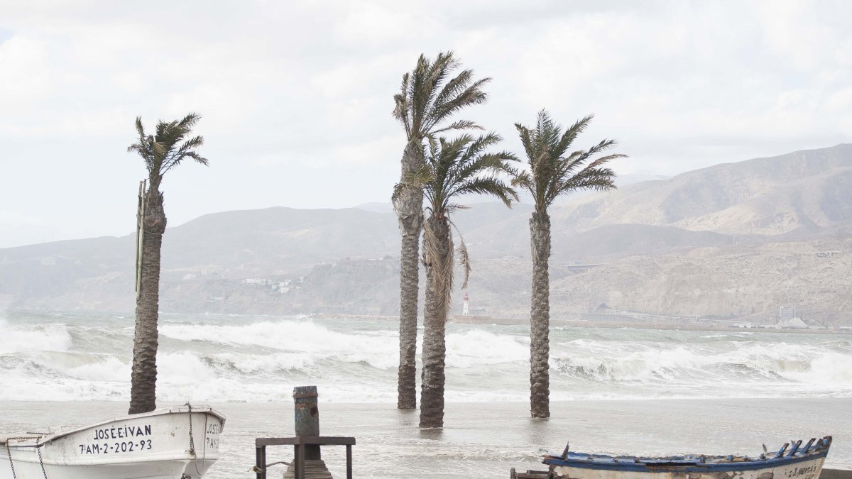 Temporal en Almería, imagen del año 2016.