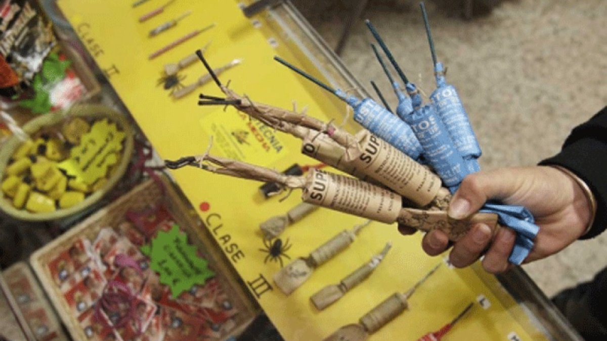 Petardos habituales en estas fechas.