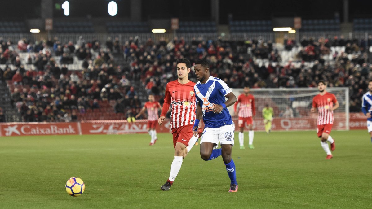 Fran Rodríguez en el partido contra el Tenerife.