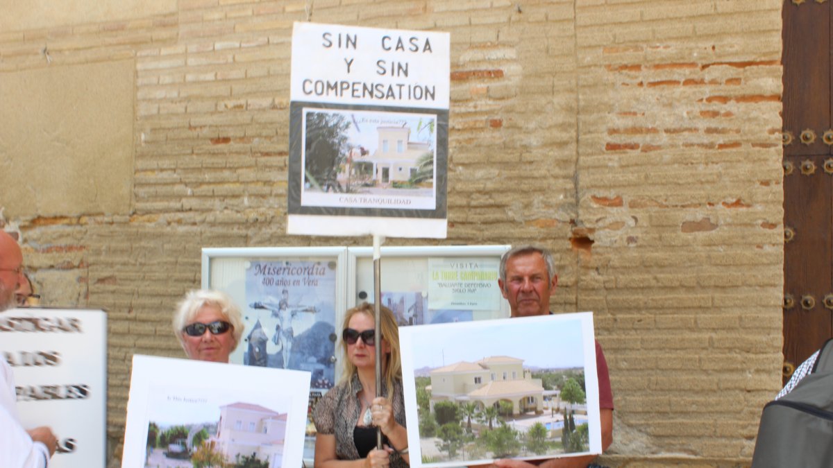 Los Prior durante una manifestación para pedir justicia.