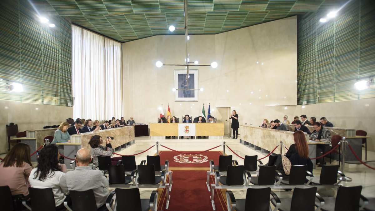 Pleno celebrado en el Ayuntamiento de Almería.