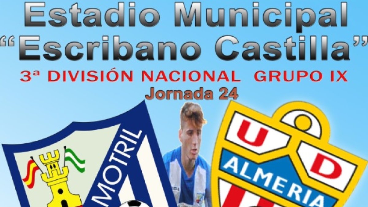 El cartel del partido en Motril.