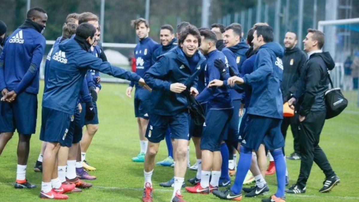 Entrenamiento del Oviedo.