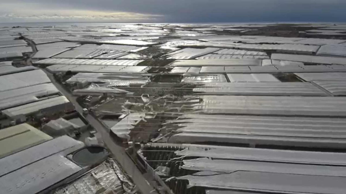 Imagen del recorrido de uno de los tornados en el Poniente