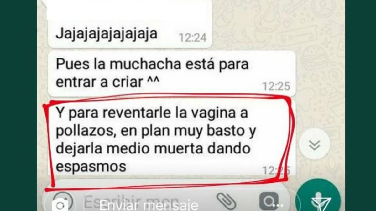 La chica ha subido a sus redes sociales las capturas de pantalla de los comentarios vertidos hacia ella.
