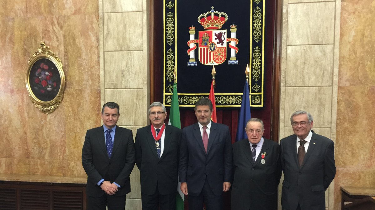 Acto en la Subdelegación del Gobierno con Antonio Sanz, Diego Alarcón, Rafael Catalá, José Miras y Andrés García Lorca