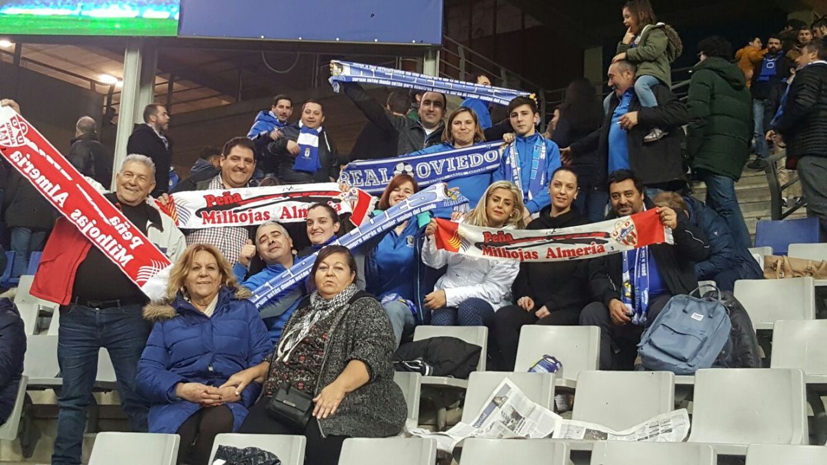 Aficiones de Almería y Oviedo.