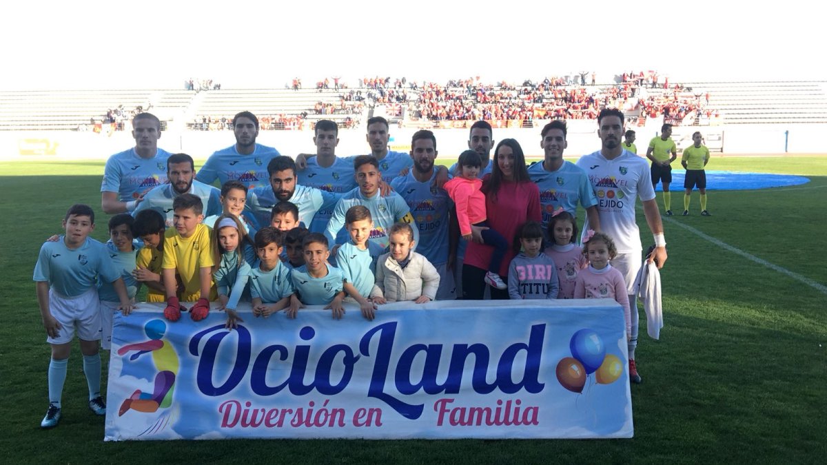 El once del CD El Ejido en el partido ante el Murcia de Salmerón.