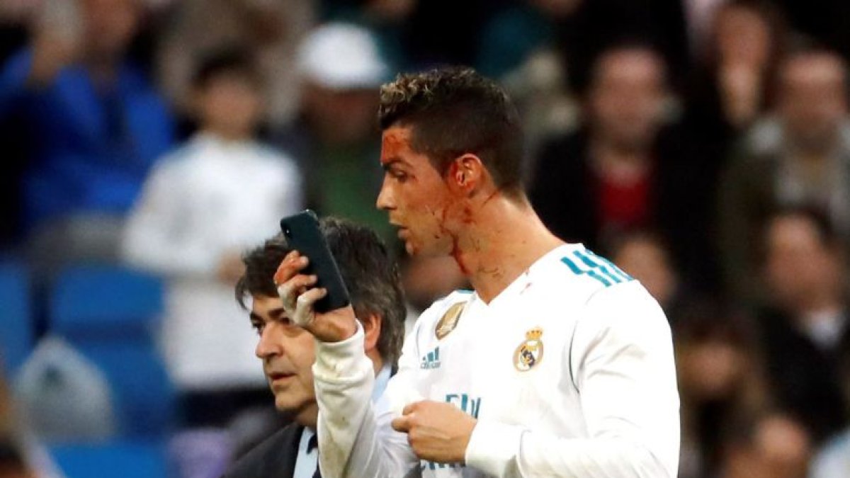 Cristiano Ronaldo a su salida del césped del Bernabéu. / BeIn LaLiga