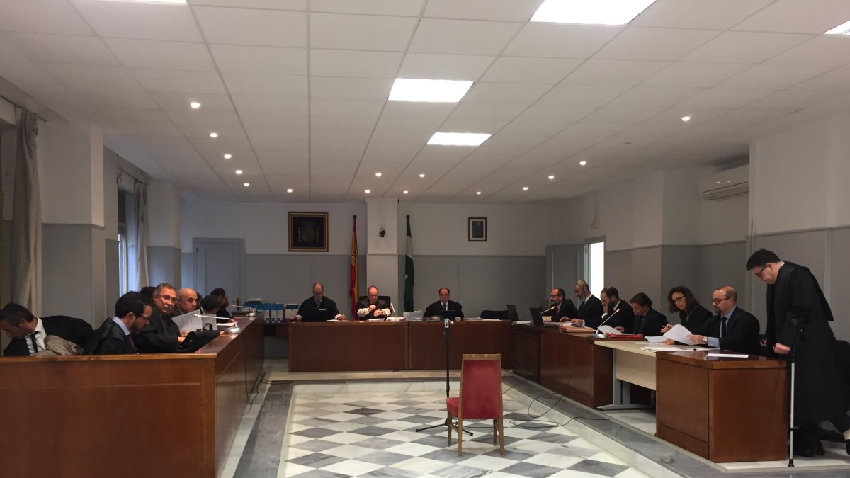 Sala de vistas de la Audiencia Provincial de Almería en el inicio del juicio