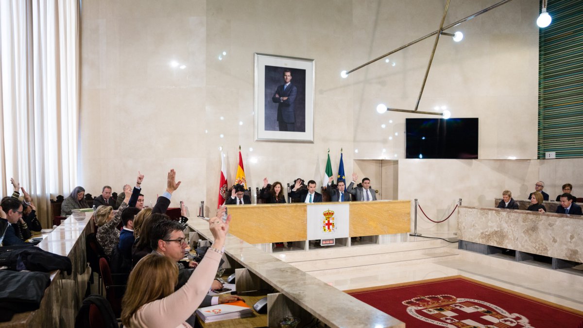Votación del presupuesto municipal 2018.