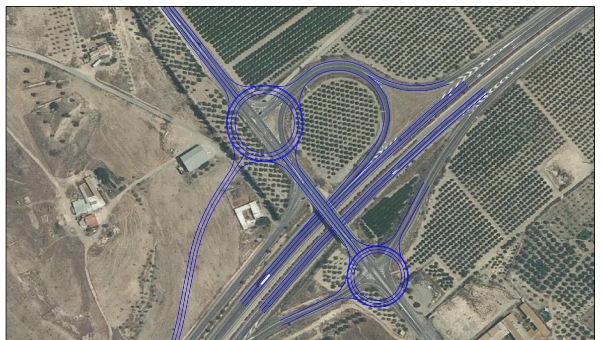 Proyecto para la reordenación del tráfico en la salida 553 de la autovía A-7.