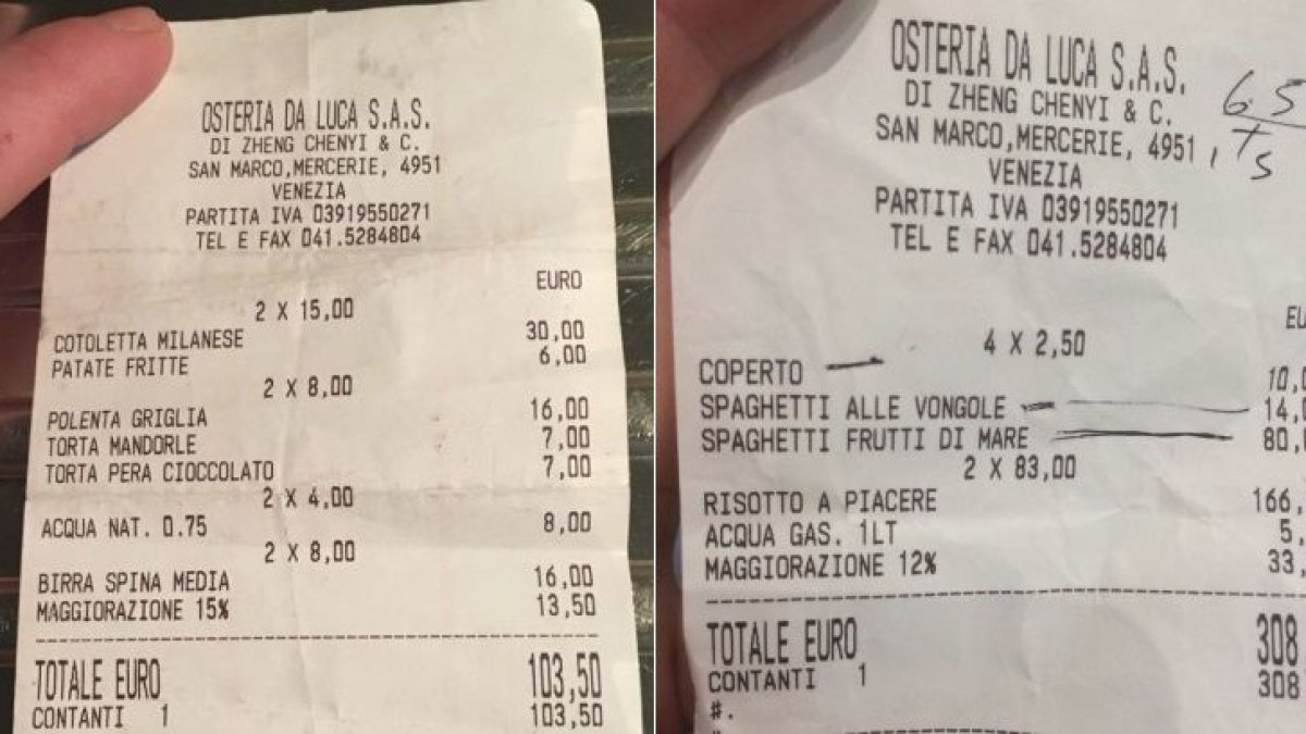 Muchos clientes se han quejado de la taberna veneciana por las abultadas cuentas. / Tripadvisor