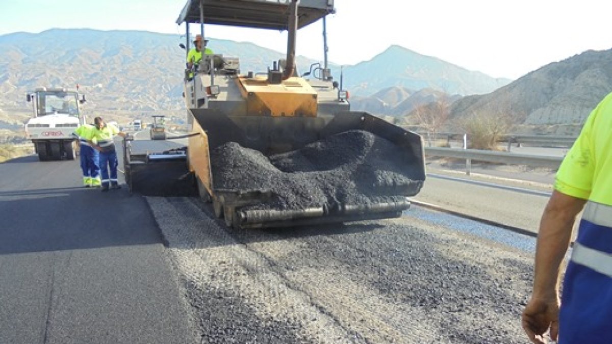 Actuación en el firme de la autovía A-92