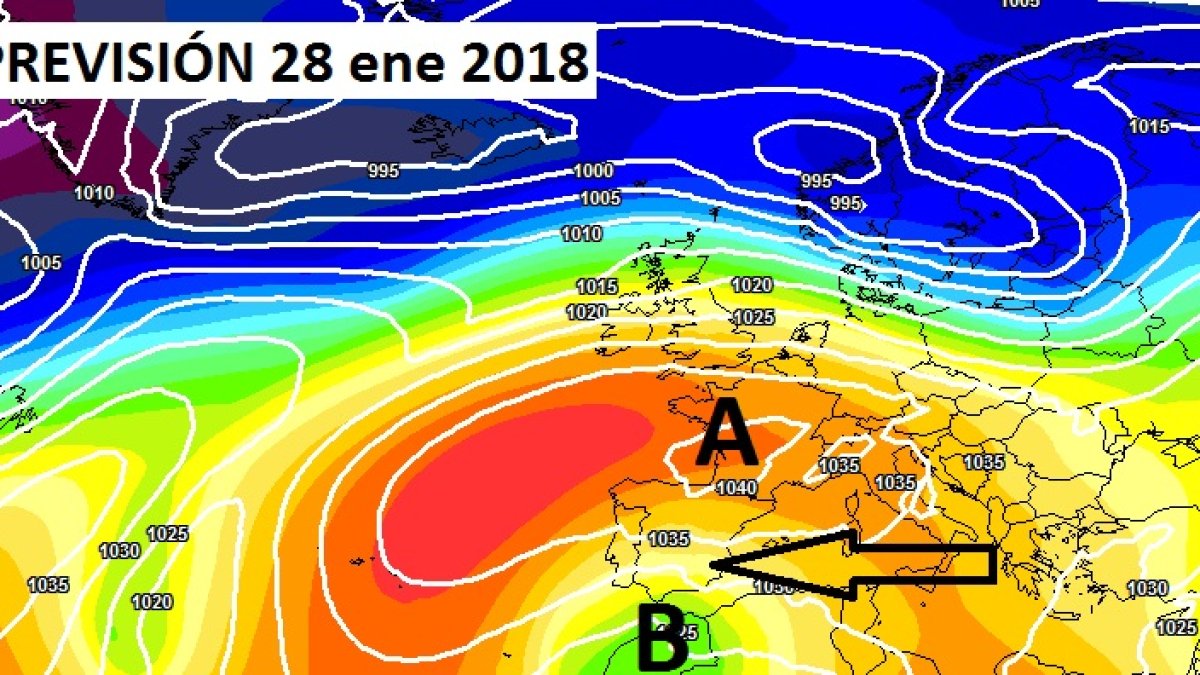 Previsiones meteorológicas para el próximo domingo, 28 de enero.