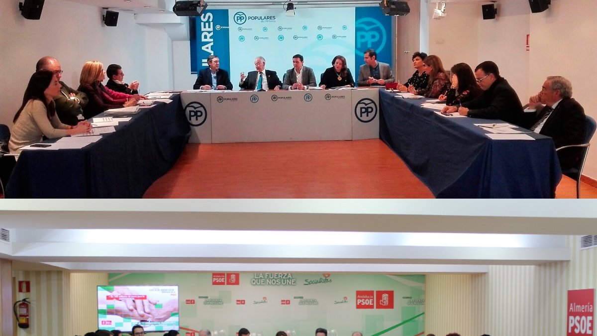 Ejecutivas provinciales de PP y PSOE.