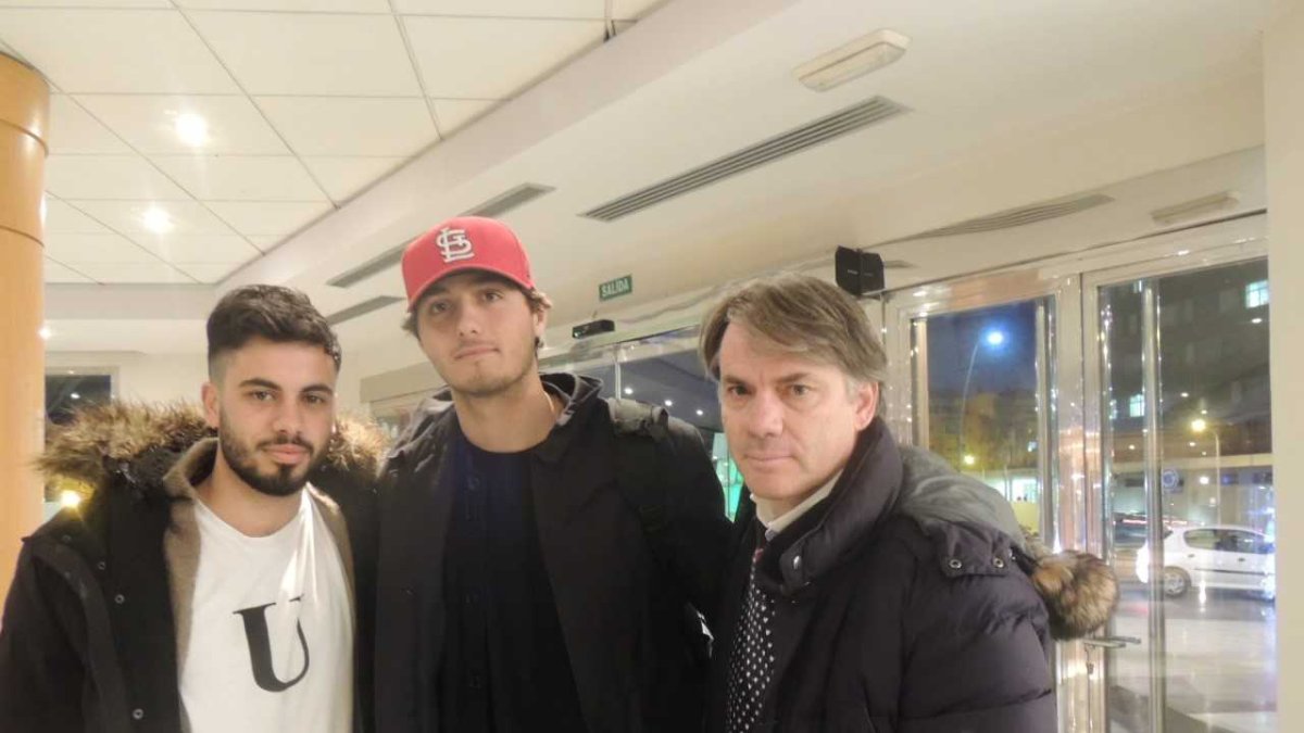 Rafita en la llegada de Soleri.