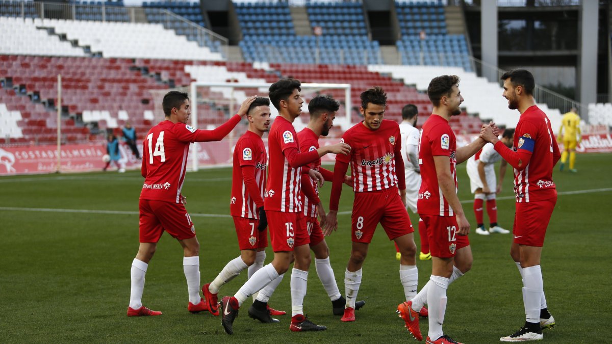 Celebrando uno de los goles de Chema.