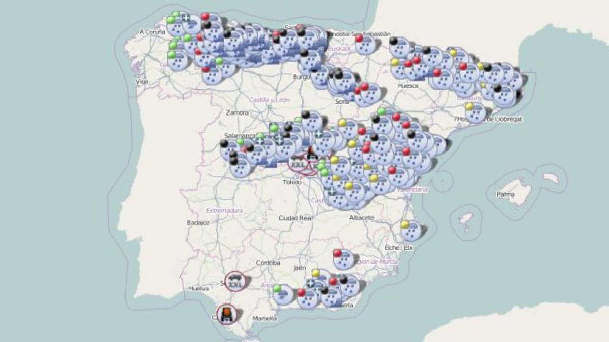 Incidencias actualizadas en las carreteras. / DGT