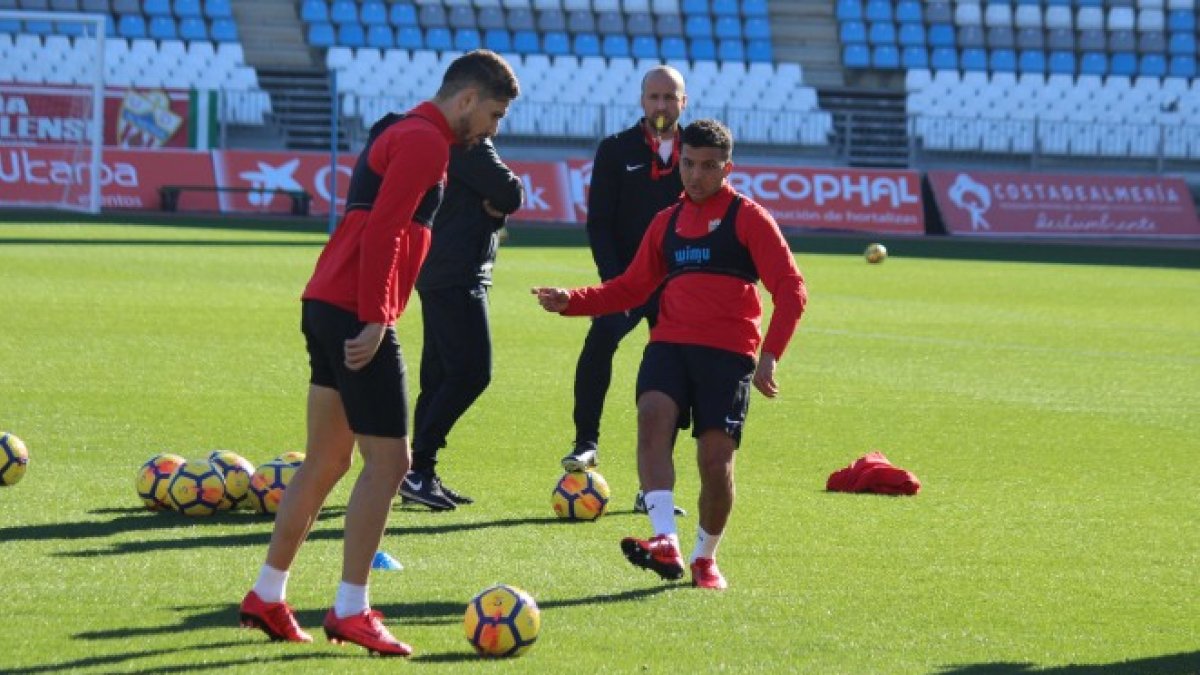 Entrenamiento en el Estadio, a puerta cerrada.