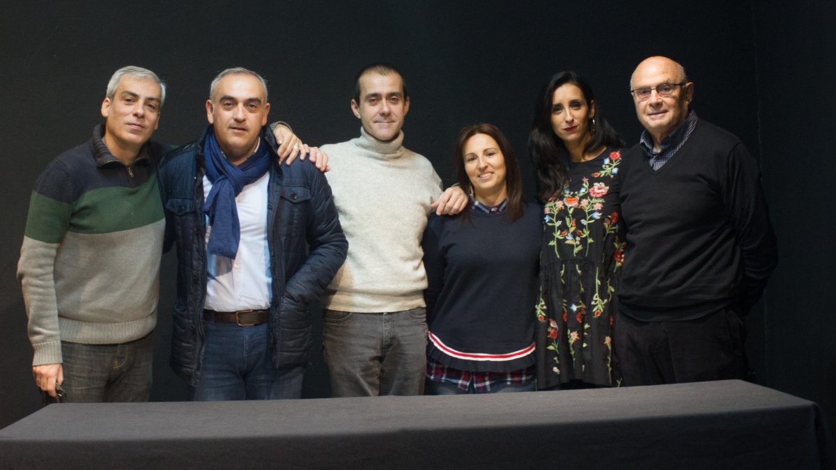 Autores de las obras y responsables del espacio escénico.