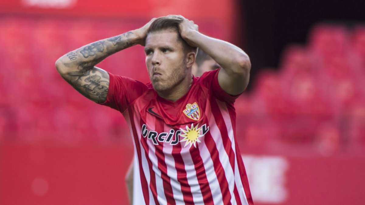 Morcillo en el Sevilla Atlético-Almería de la pasada Liga.