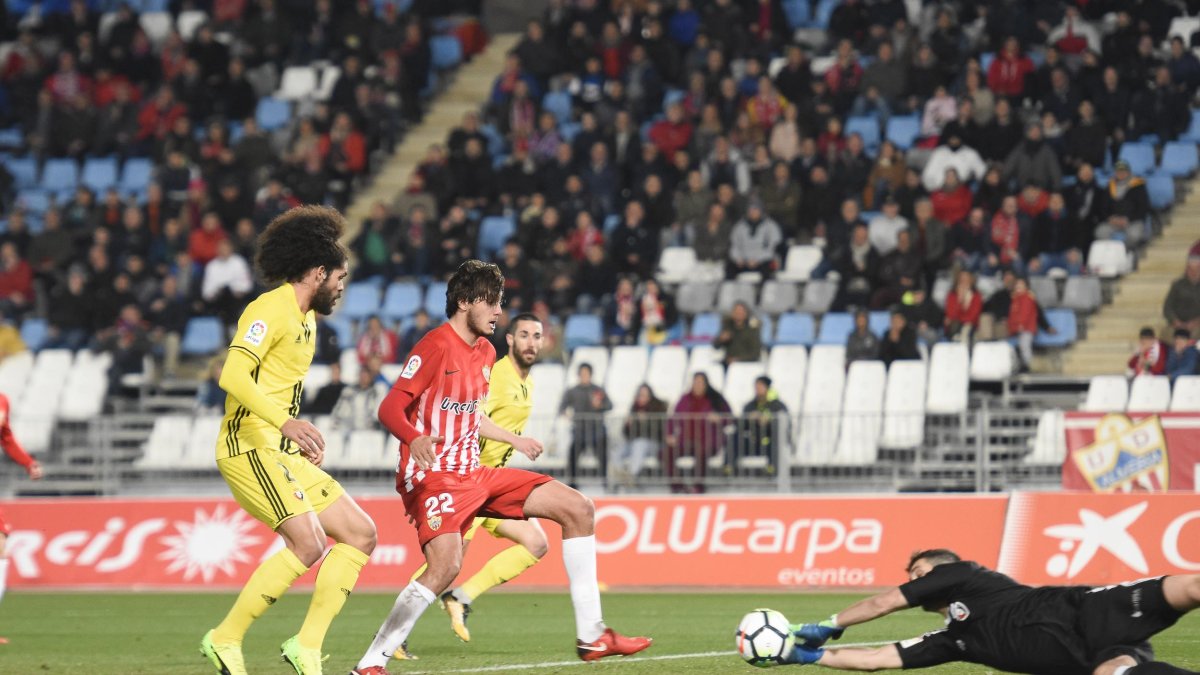 Soleri tuvo una ocasión de gol frente a Osasuna.