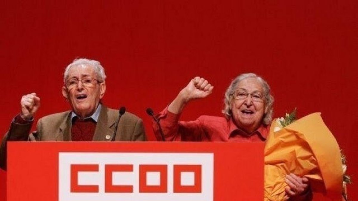 Marcelino Camacho junto a su mujer, Josefina Samper, en una imagen de CC.OO.