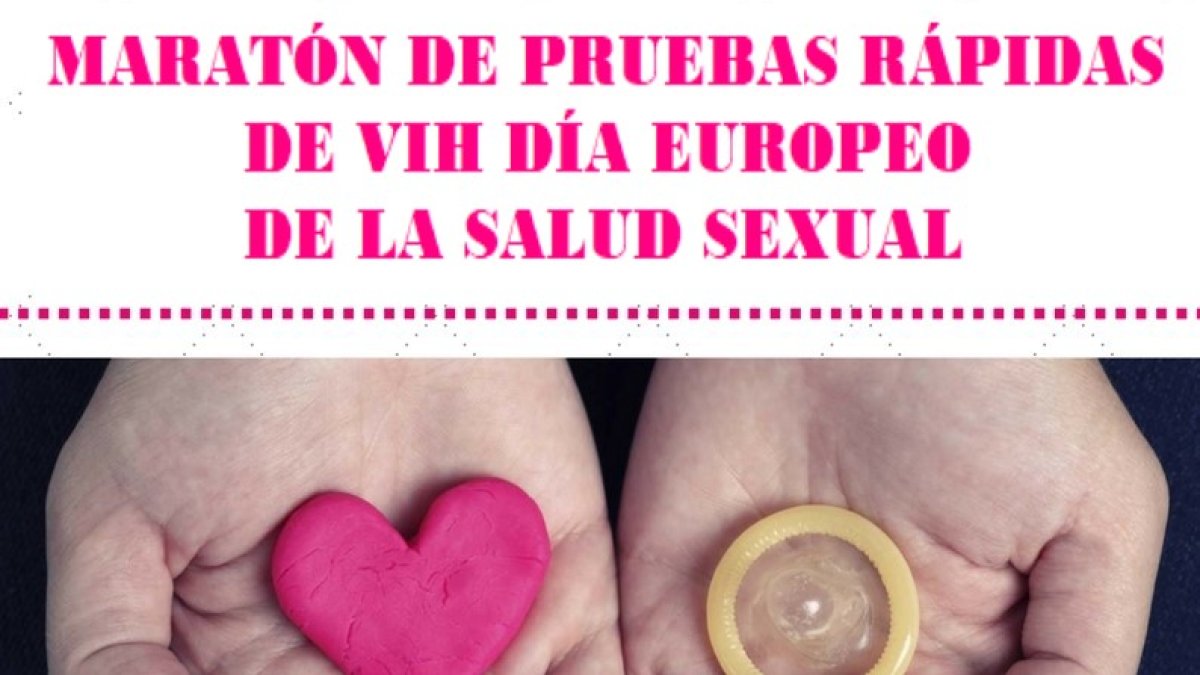 Cartel del maratón de pruebas de VIH-Sida del colectivo Colega.