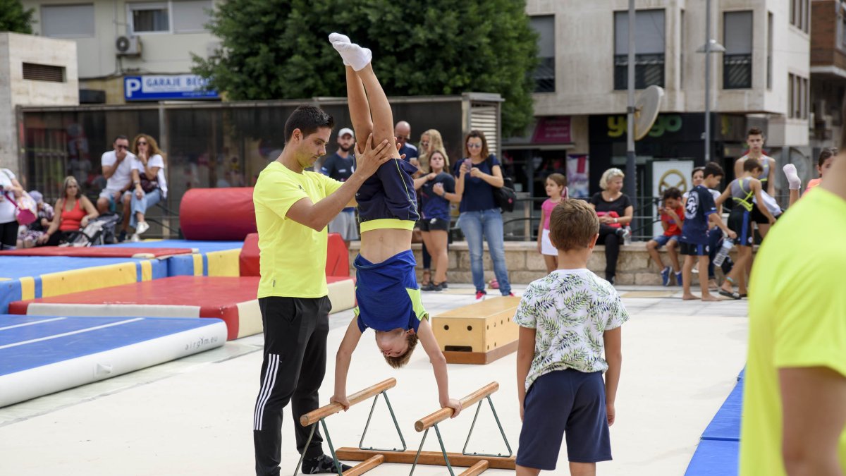 Actividad deportiva en La Rambla.