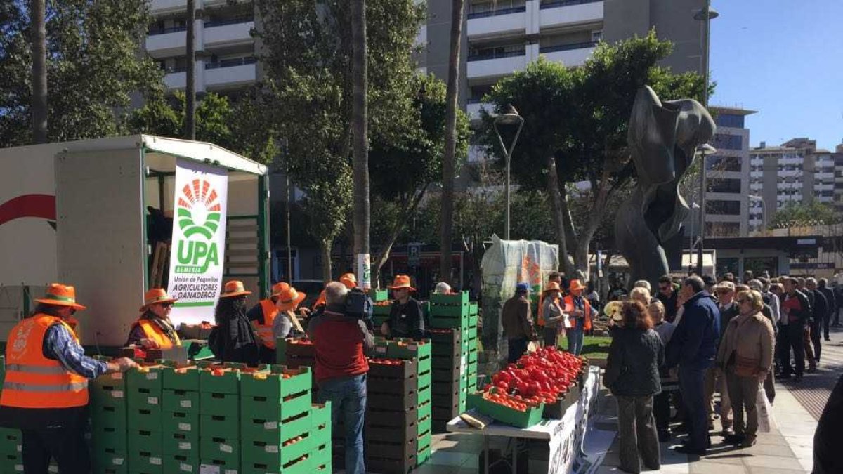 UPA reparte este jueves cientos de kilos en la Rambla.
