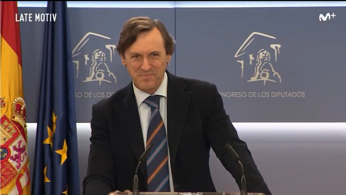 Imagen de las declaraciones de Rafael Hernando recogida por Late Motiv.