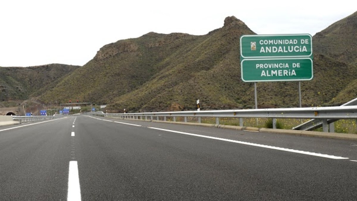 Imagen de la autopista de peaje de Vera-Cartagena.