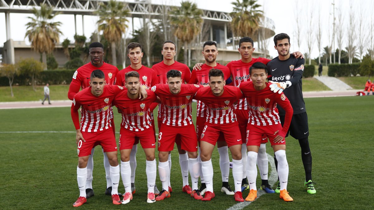 El once del Almería B.