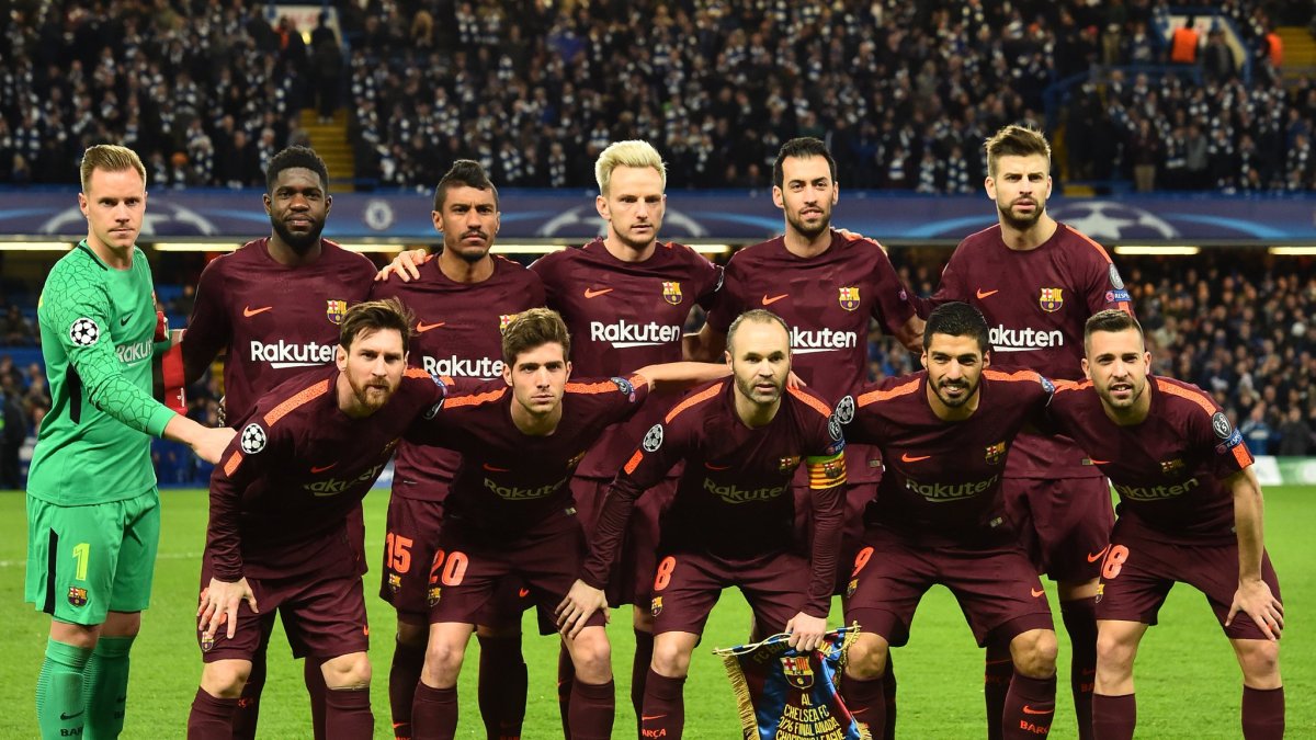 El once del Barcelona.