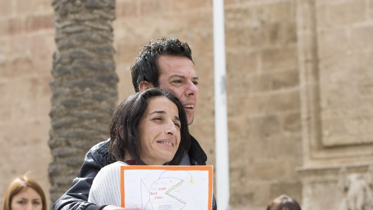 Los padres de Gabriel, Ángel Cruz y Patricia Ramírez