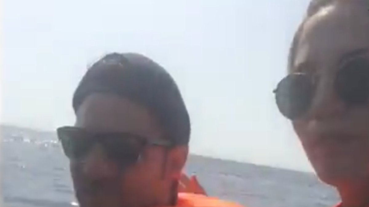 David Bisbal y Rosanna Zanetti, durante el paseo por la Isleta del Moro.