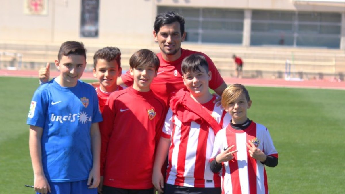 Tino con los canteranos.