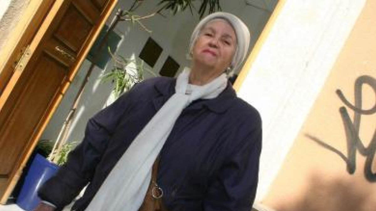 Chus Lampreave en 2009, durante una de sus habituales                                                               visitas al Instituto de Estudios